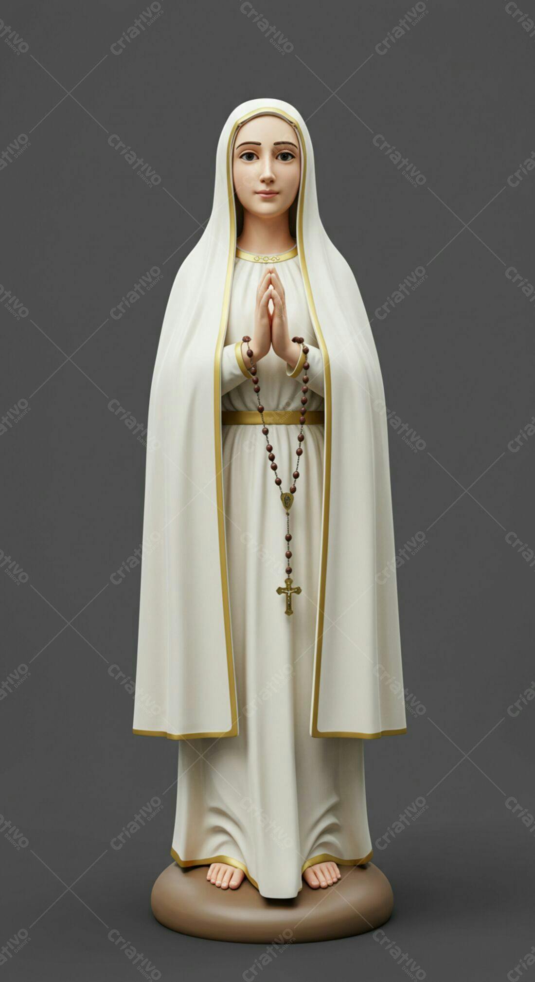 Estátua Nossa Senhora de Fátima em oração
