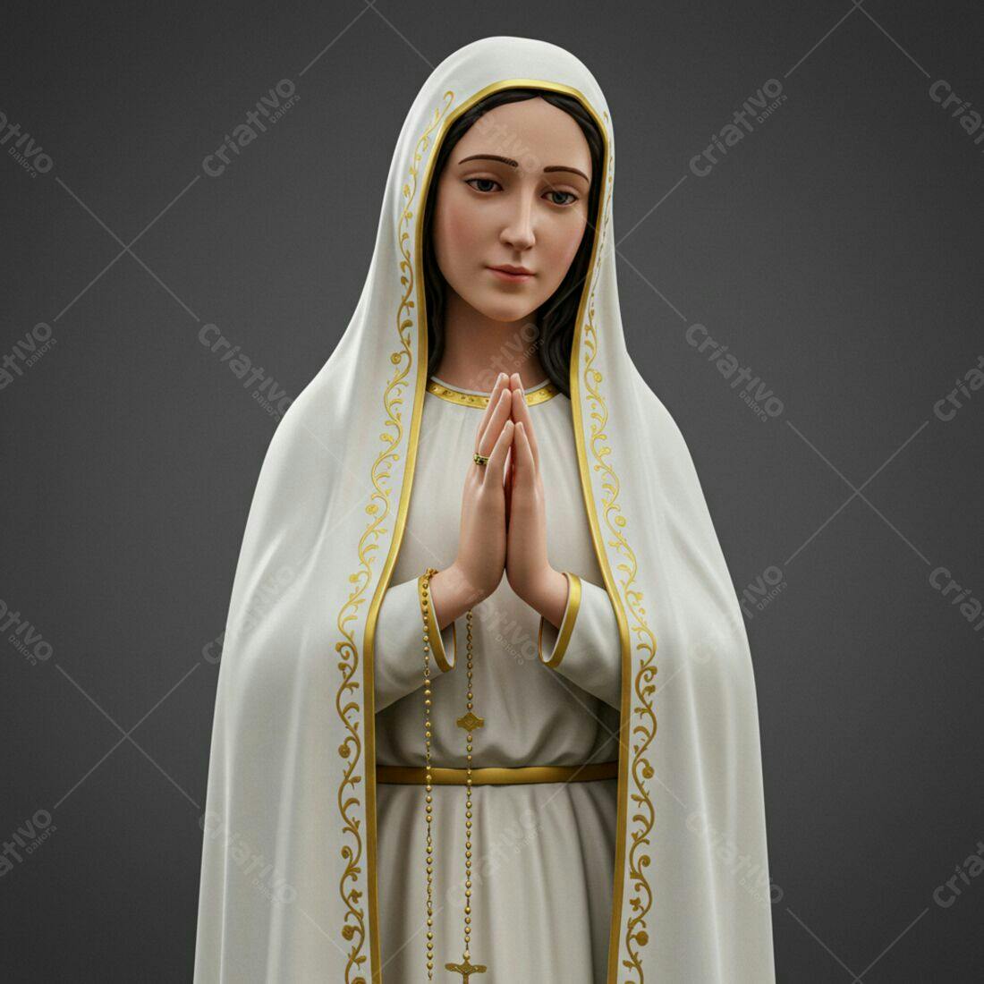 Estátua Nossa Senhora de Fátima em oração