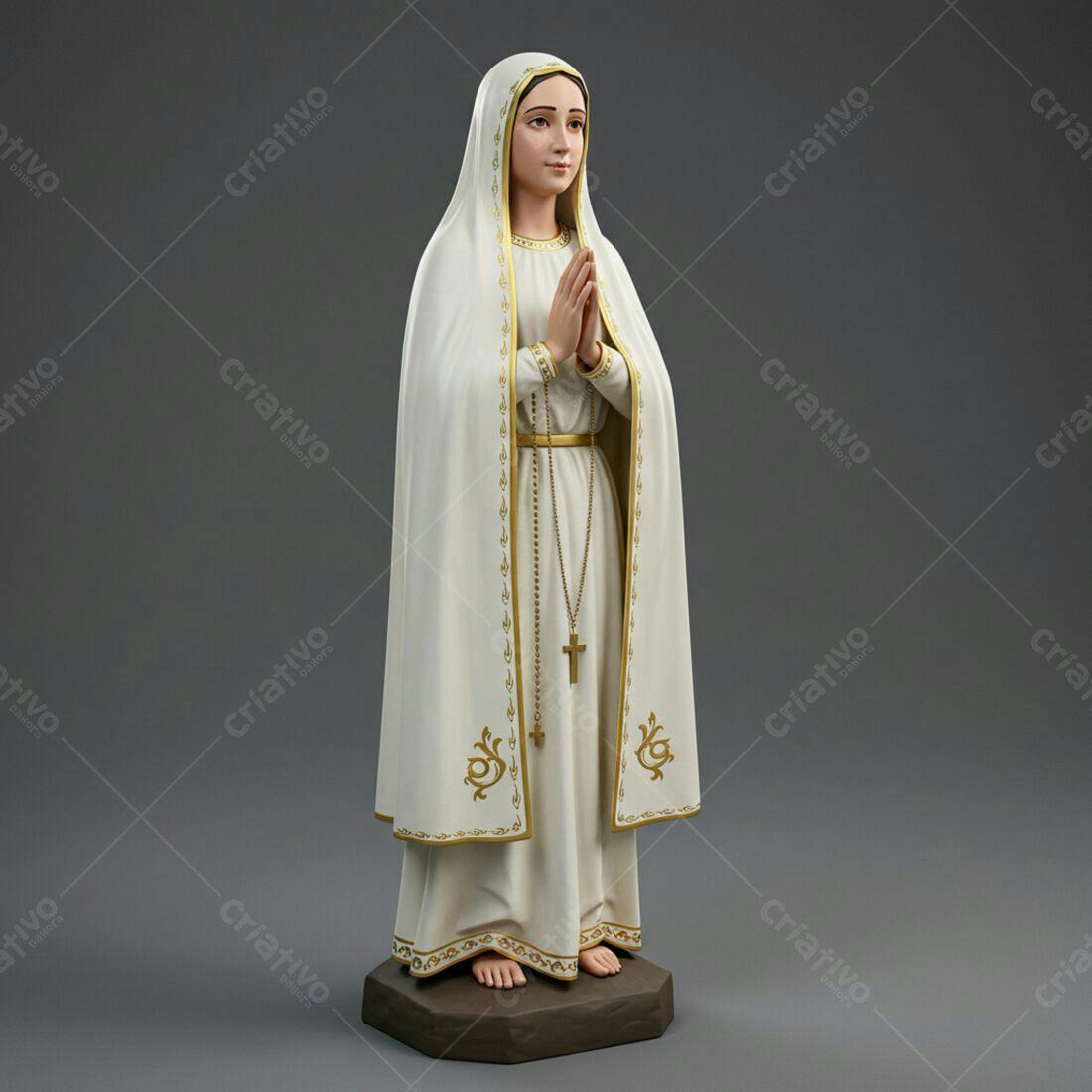 Estátua Nossa Senhora de Fátima em oração