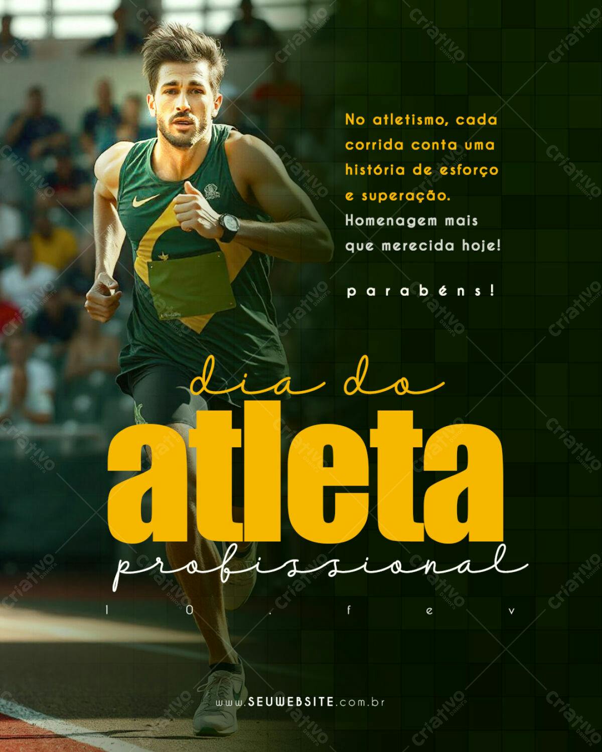 Post para Dia do Atleta Profissional PSD Editável