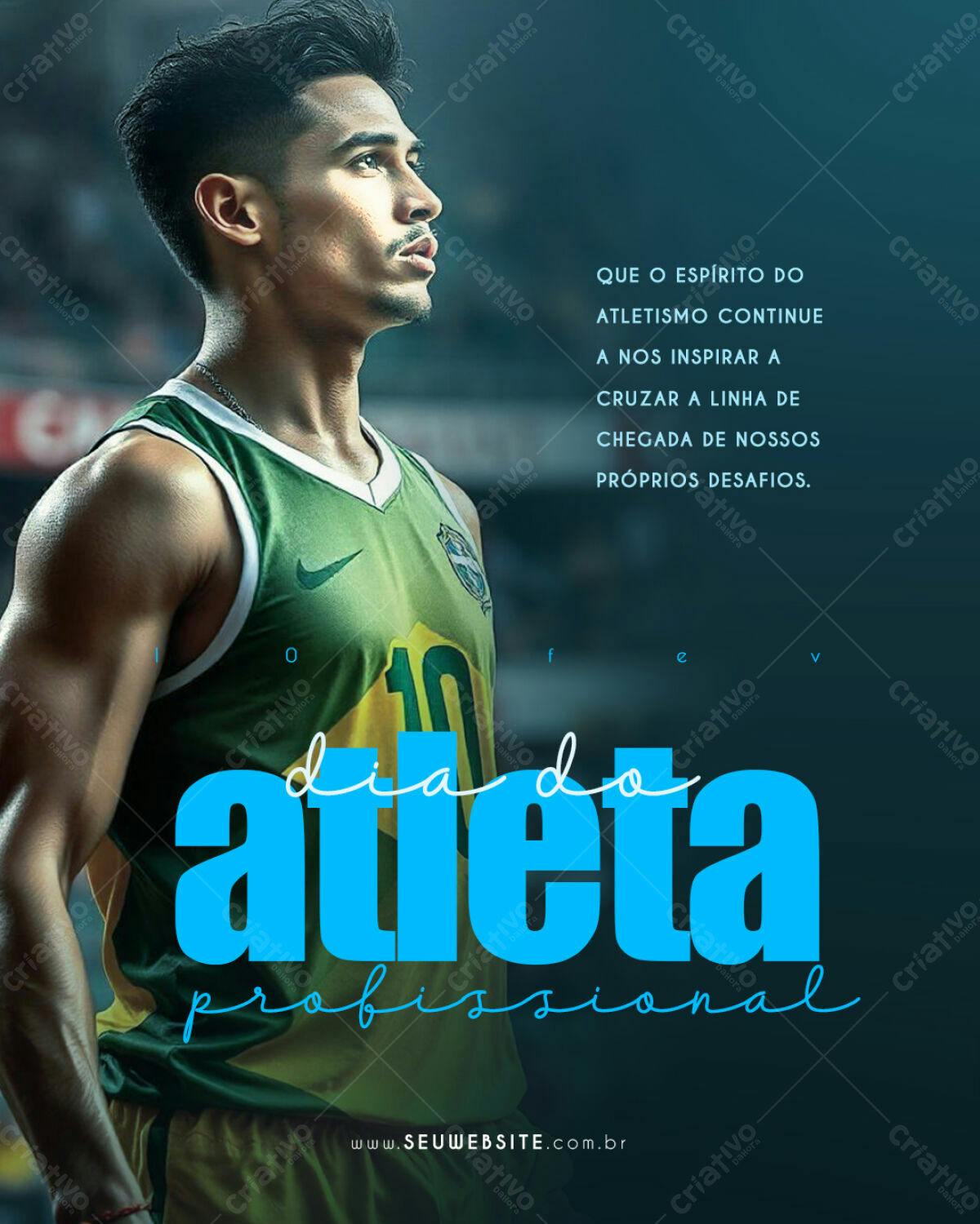 Flyer Dia do Atleta Profissional PSD Editável