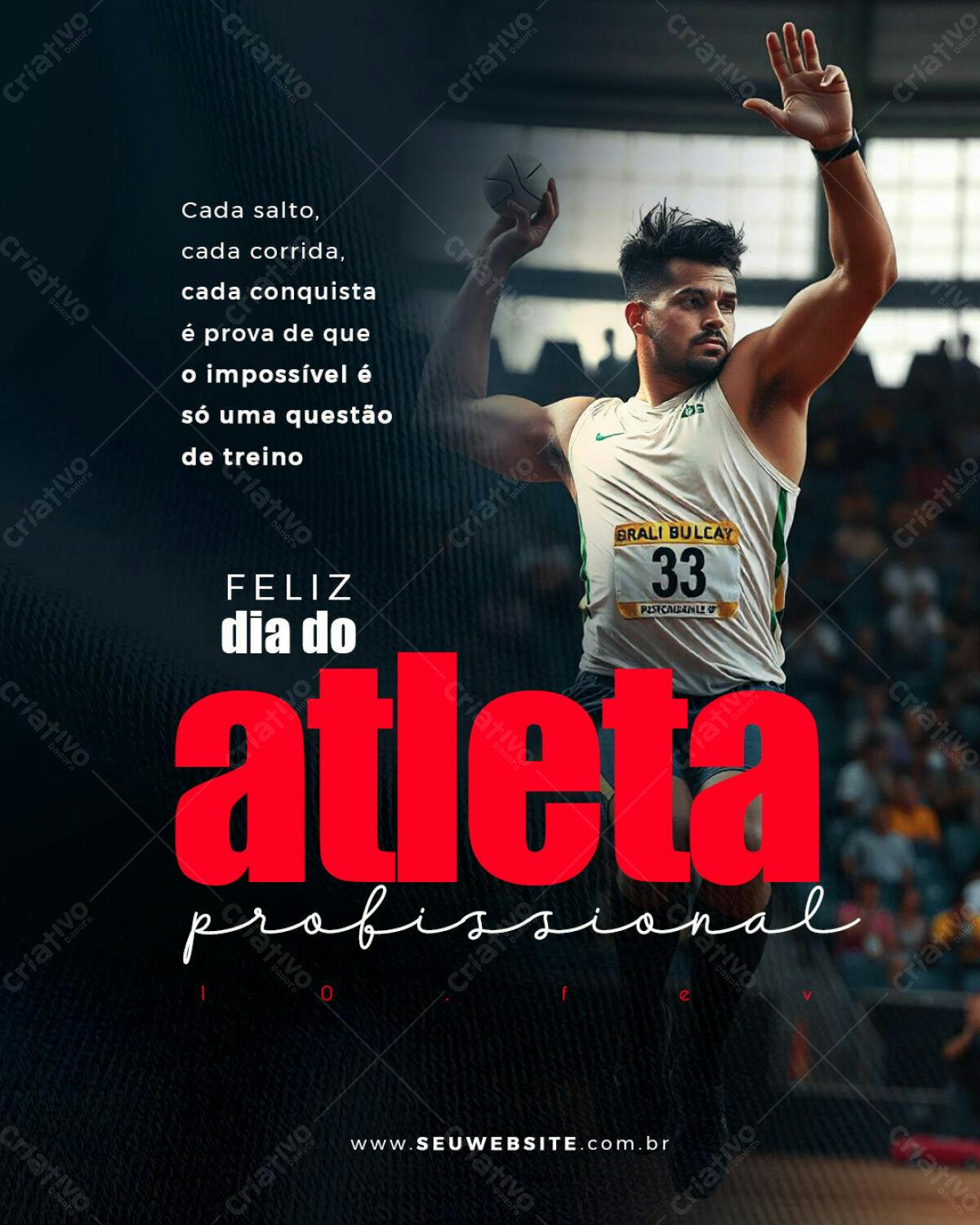 Post para o Dia do Atleta Profissional PSD Editável
