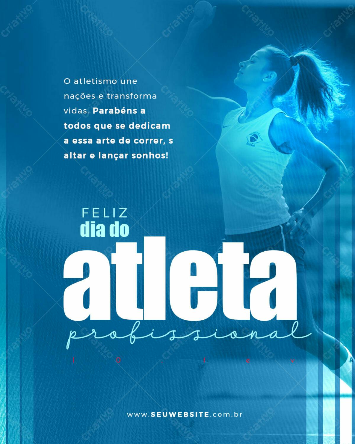 Post para o Dia do Atleta Profissional PSD Editável
