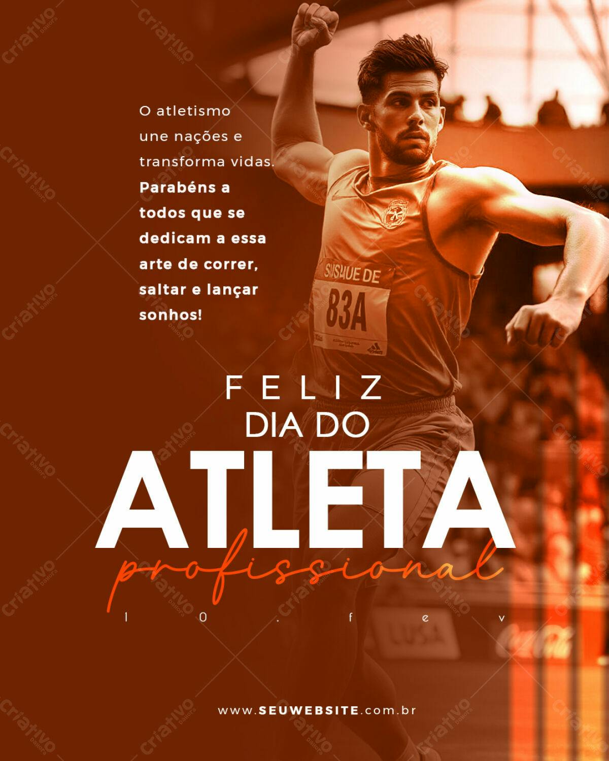 Postagem Dia do Atleta Profissional PSD Editável
