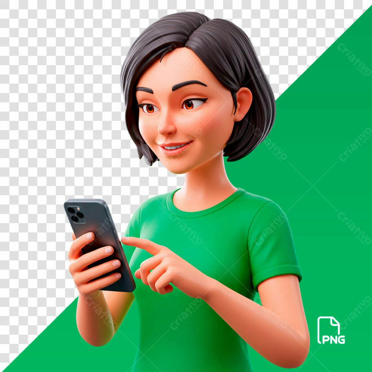 PSD Personagem 3D para Redes Sociais Editável