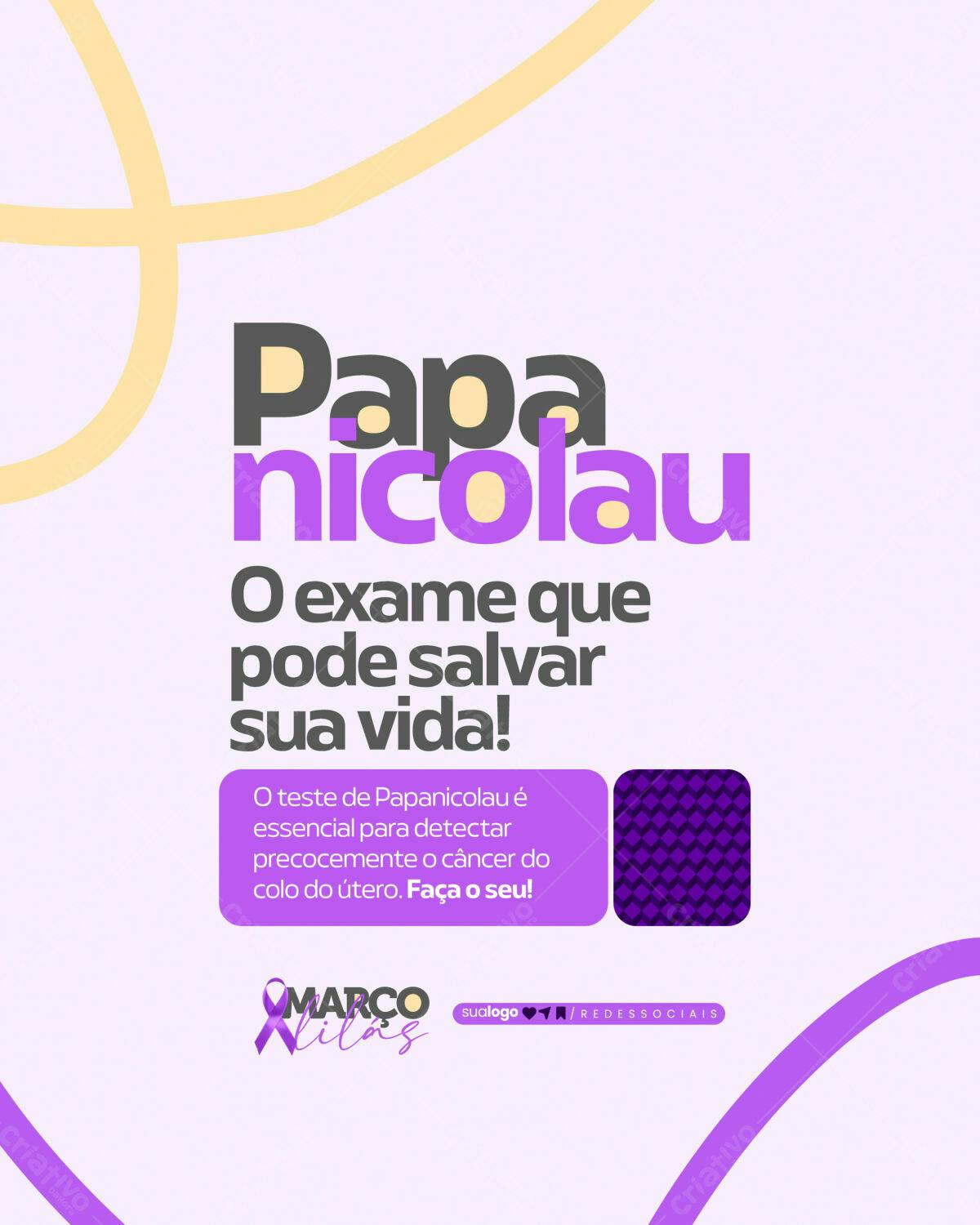 Post para Conscientização Outubro Rosa PSD Editável
