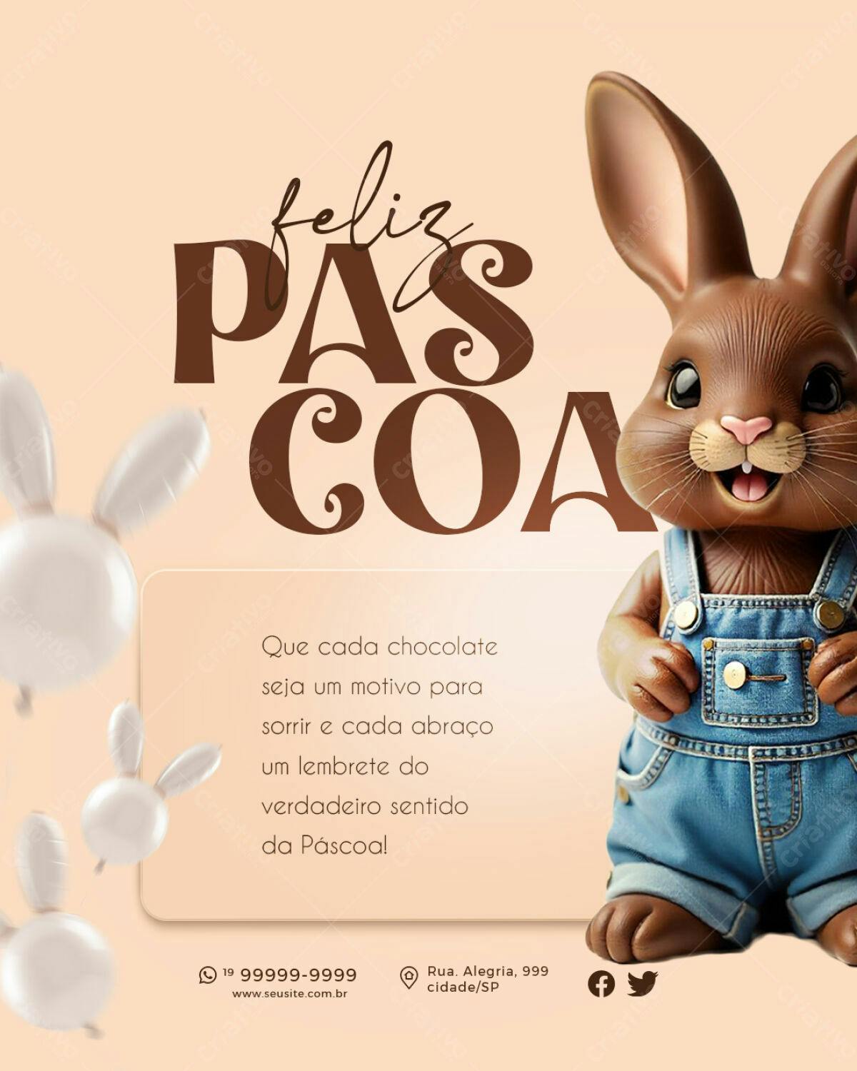 Post Páscoa PSD Editável