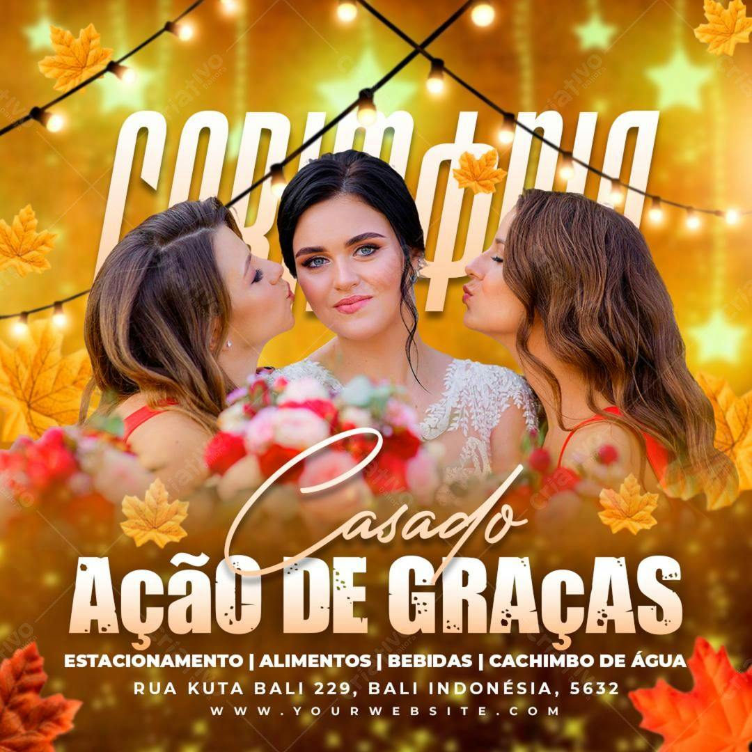 Flyer Ação de Graças PSD Editável