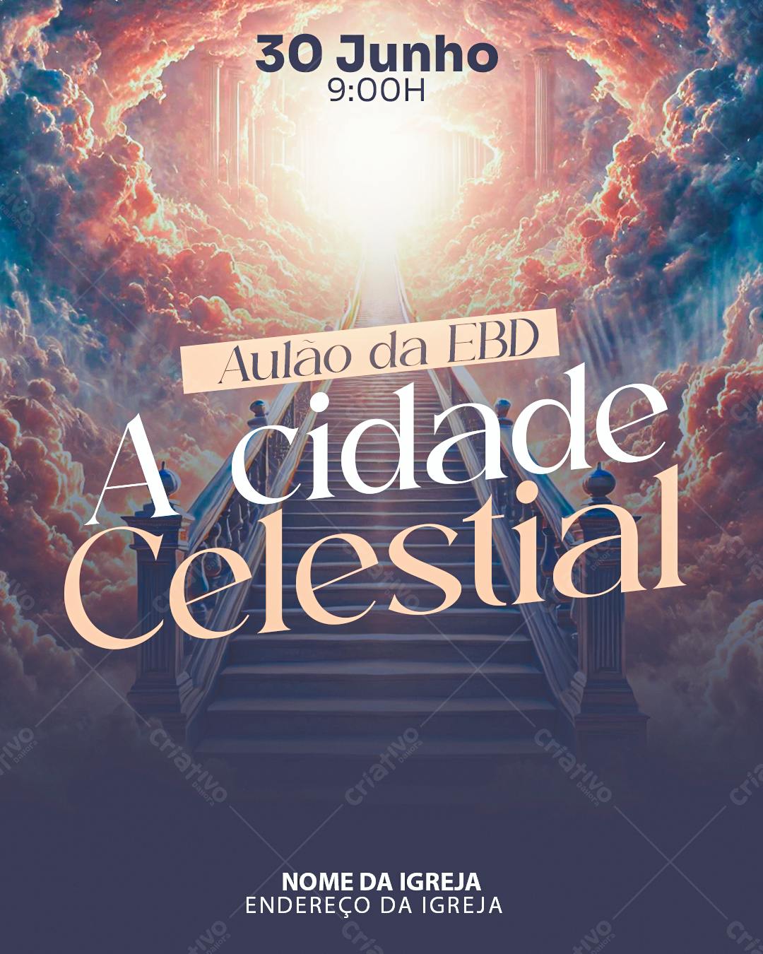 Flyer para Aulão da EBD PSD Editável