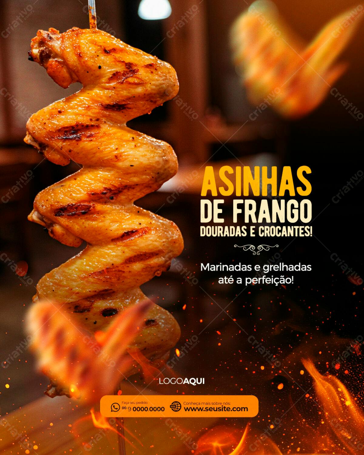 Postagem Instagram Asinhas de Frango PSD Editável