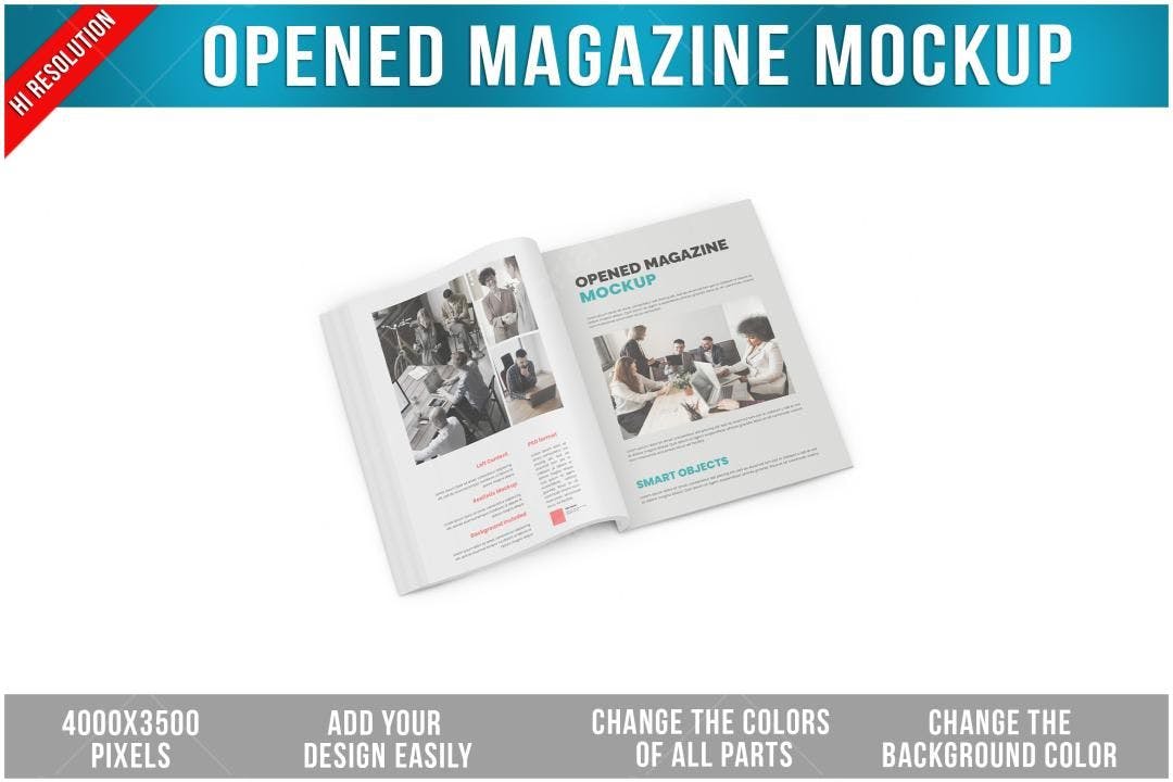 Mockup Revista Aberto: Design Moderno e Realista