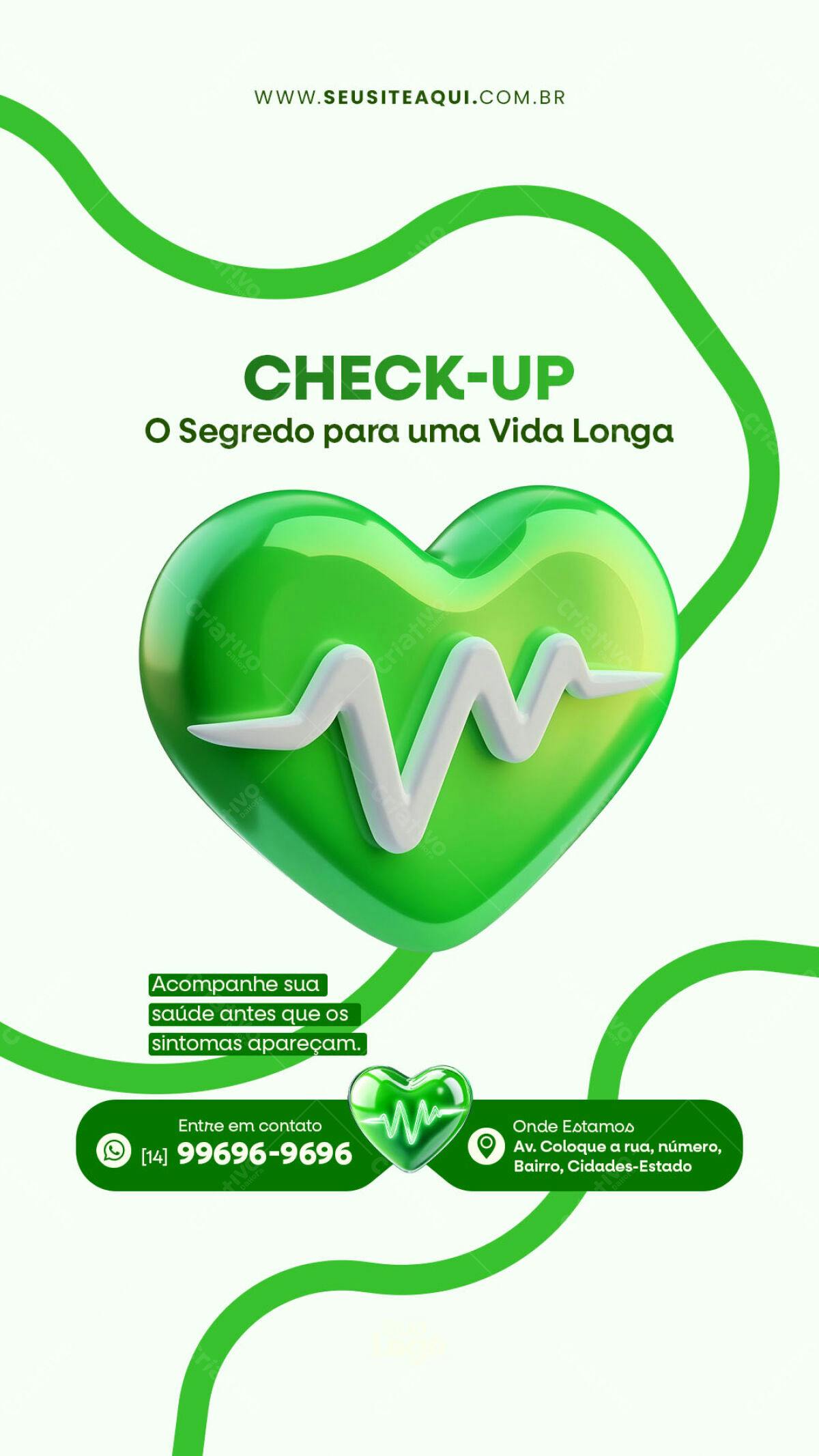 Flyer Check-up Saúde PSD Editável