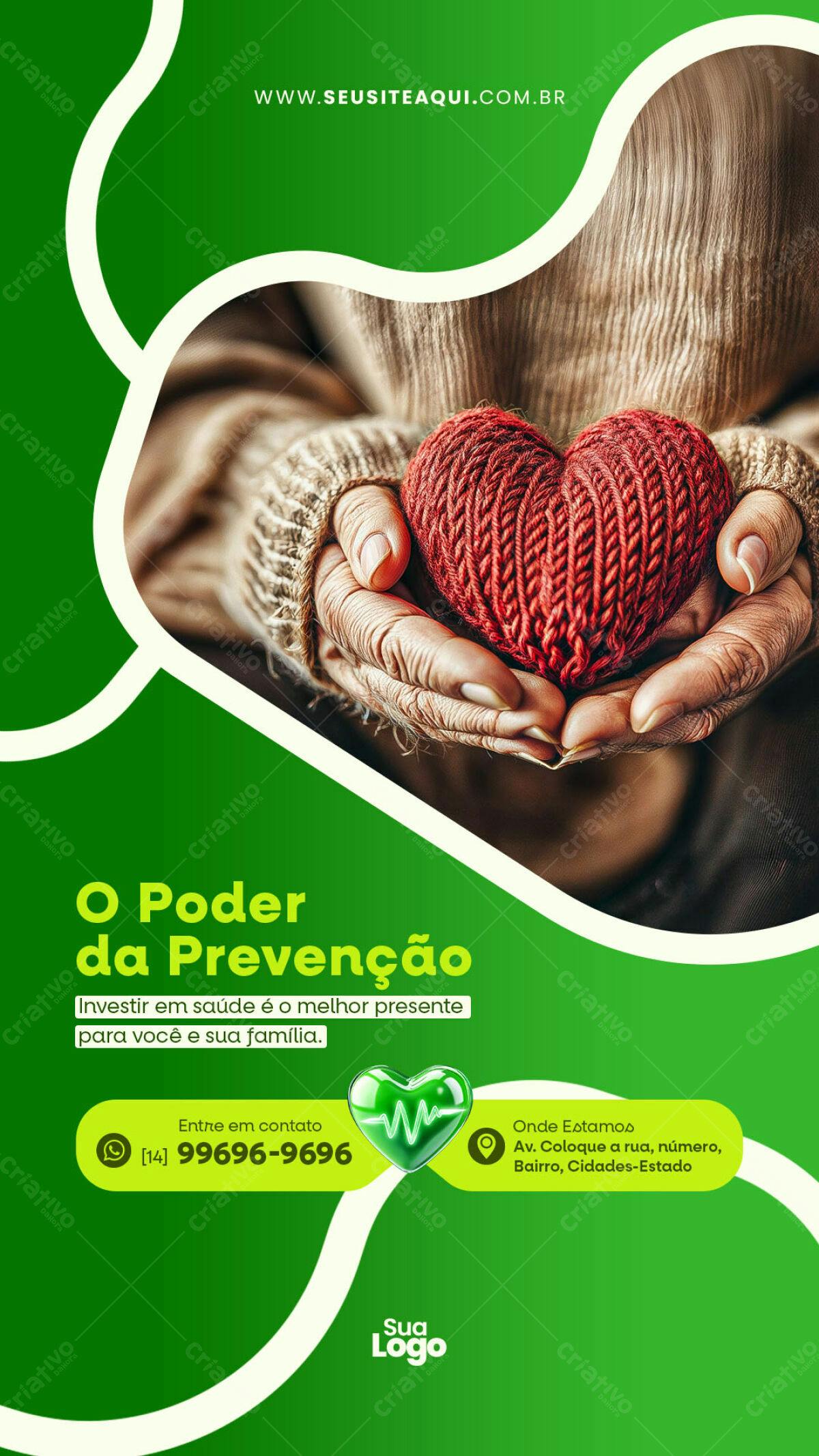 Flyer Prevenção Saúde PSD Editável