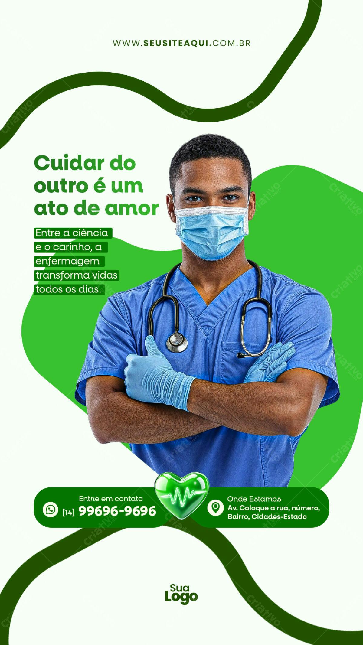 Flyer Dia do Médico PSD Editável