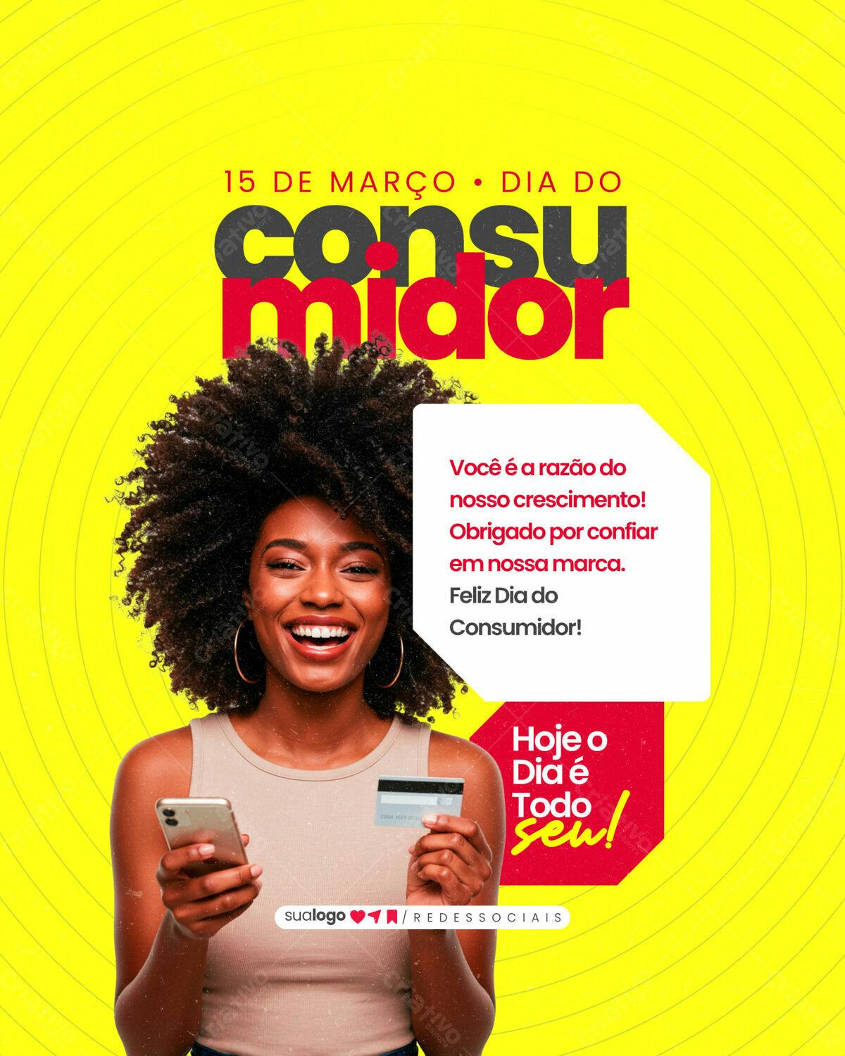 Flyer Dia do Consumidor PSD Editável
