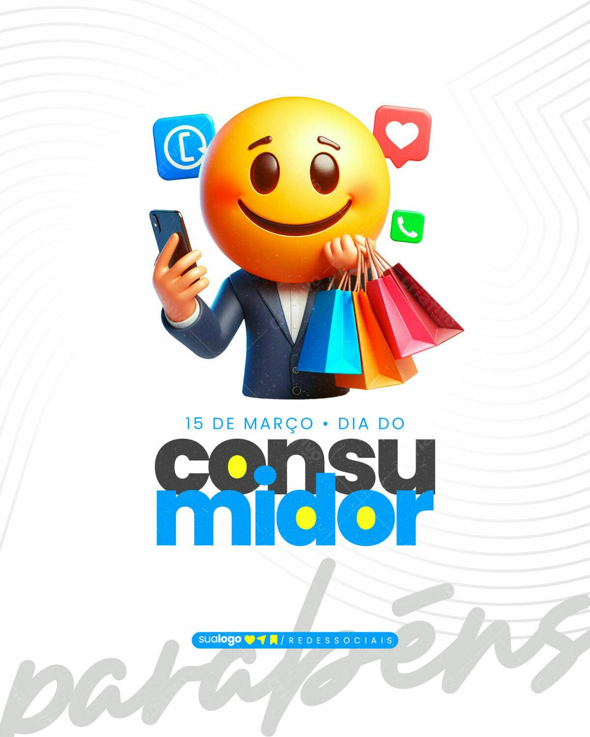 Flyer Dia do Consumidor 15 de Março PSD Editável