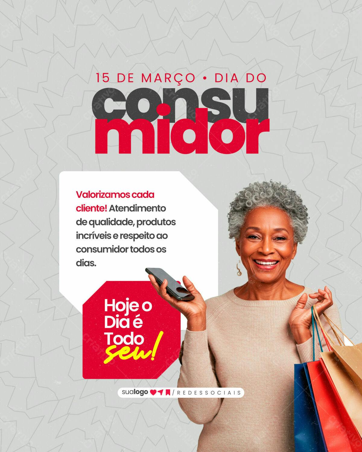 Post para Dia do Consumidor PSD Editável
