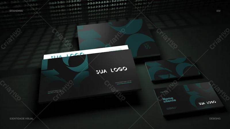 Apresentação Comercial Identidade Visual Brand Kit Mockup Social Media Psd Editável