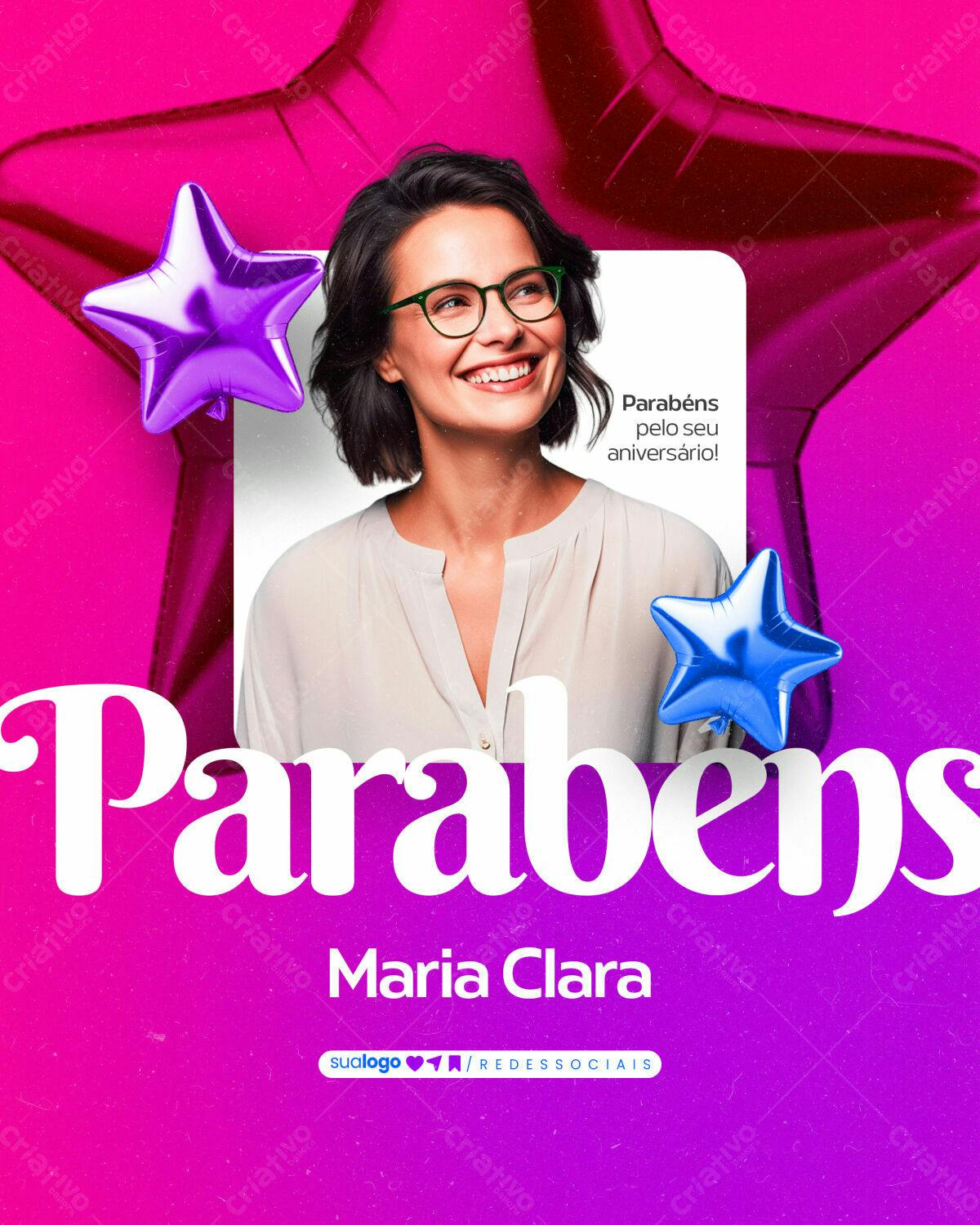 Postagem de Aniversário PSD Editável