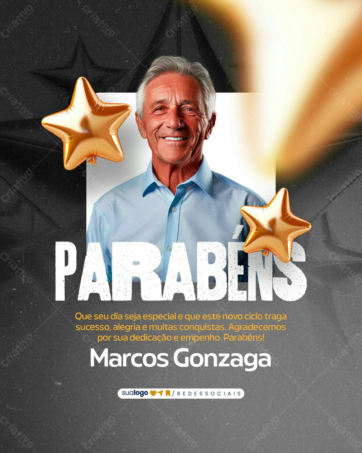 Postagem Parabéns PSD Editável
