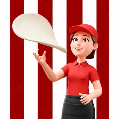 Personagem 3D Pizzaria Psd Editavel 5