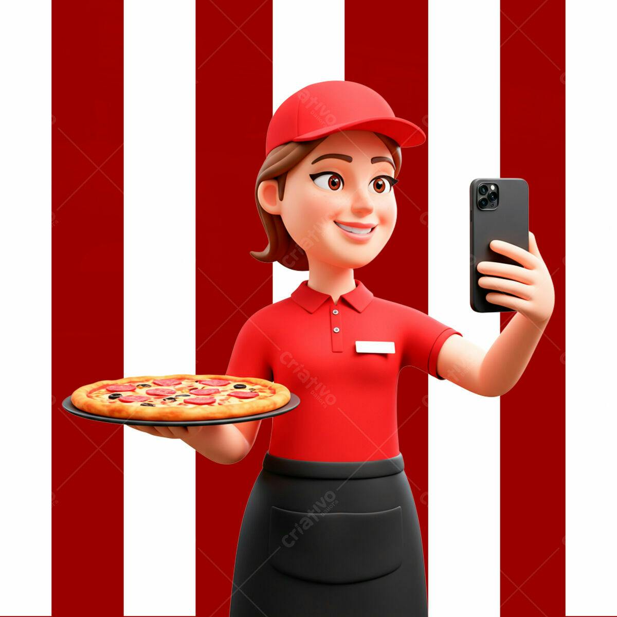 Postagem de Pizza para Redes Sociais PSD Editável