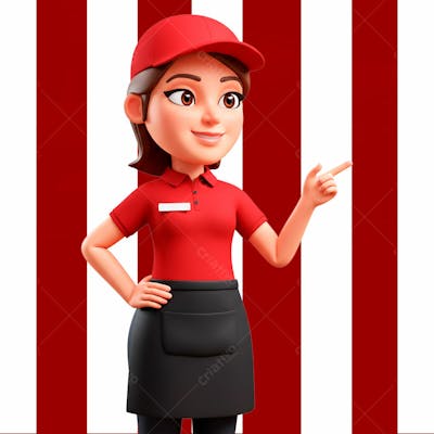 Personagem 3D Pizzaria Psd Editavel 8