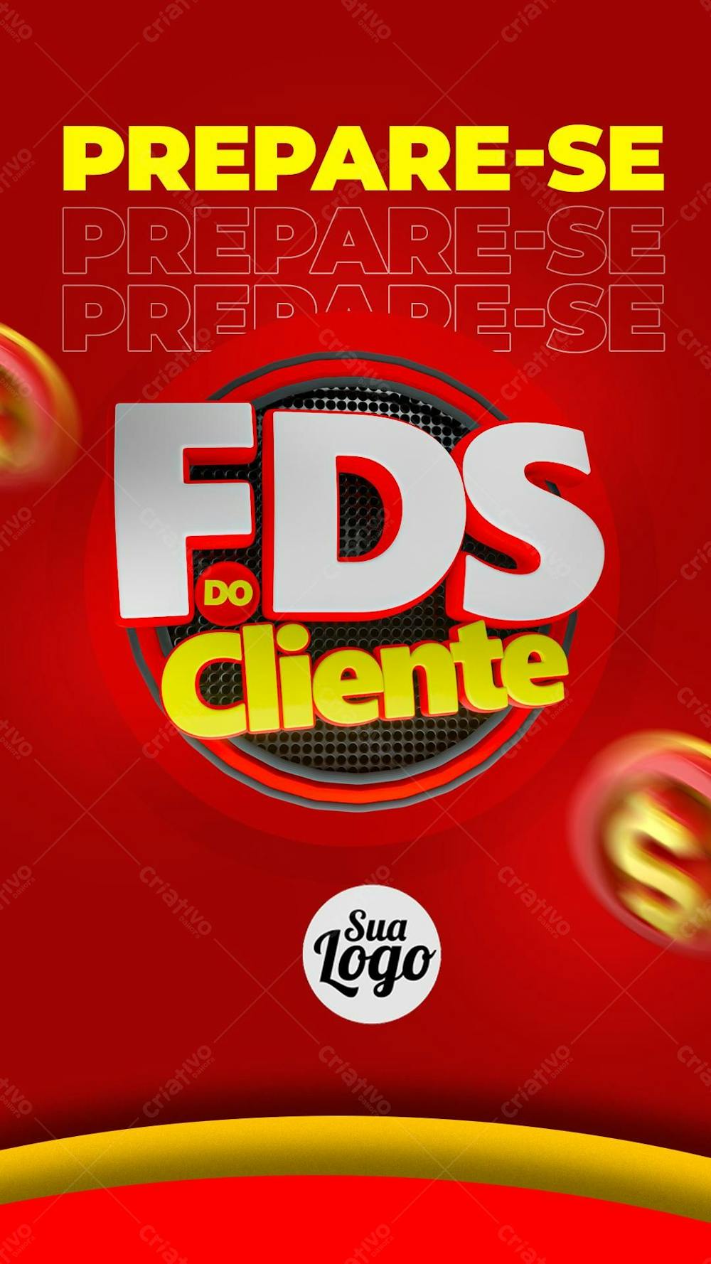 Banner Fim De Semana Do Cliente Selo 3D Social Media