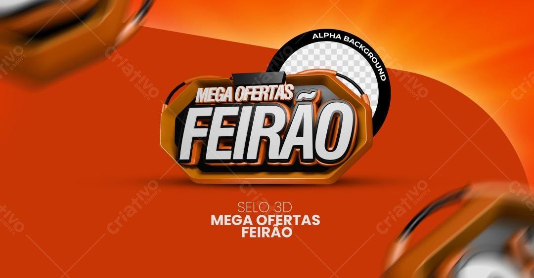 Banner Feirão Mega Ofertas PSD Editável