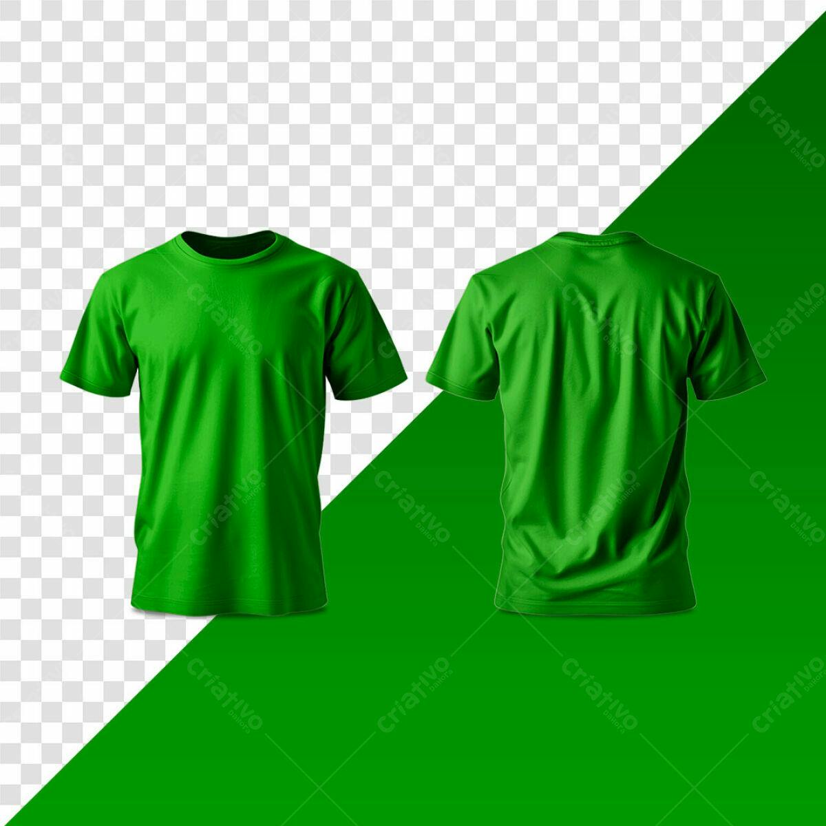 Mockup Camiseta Verde PSD Editável