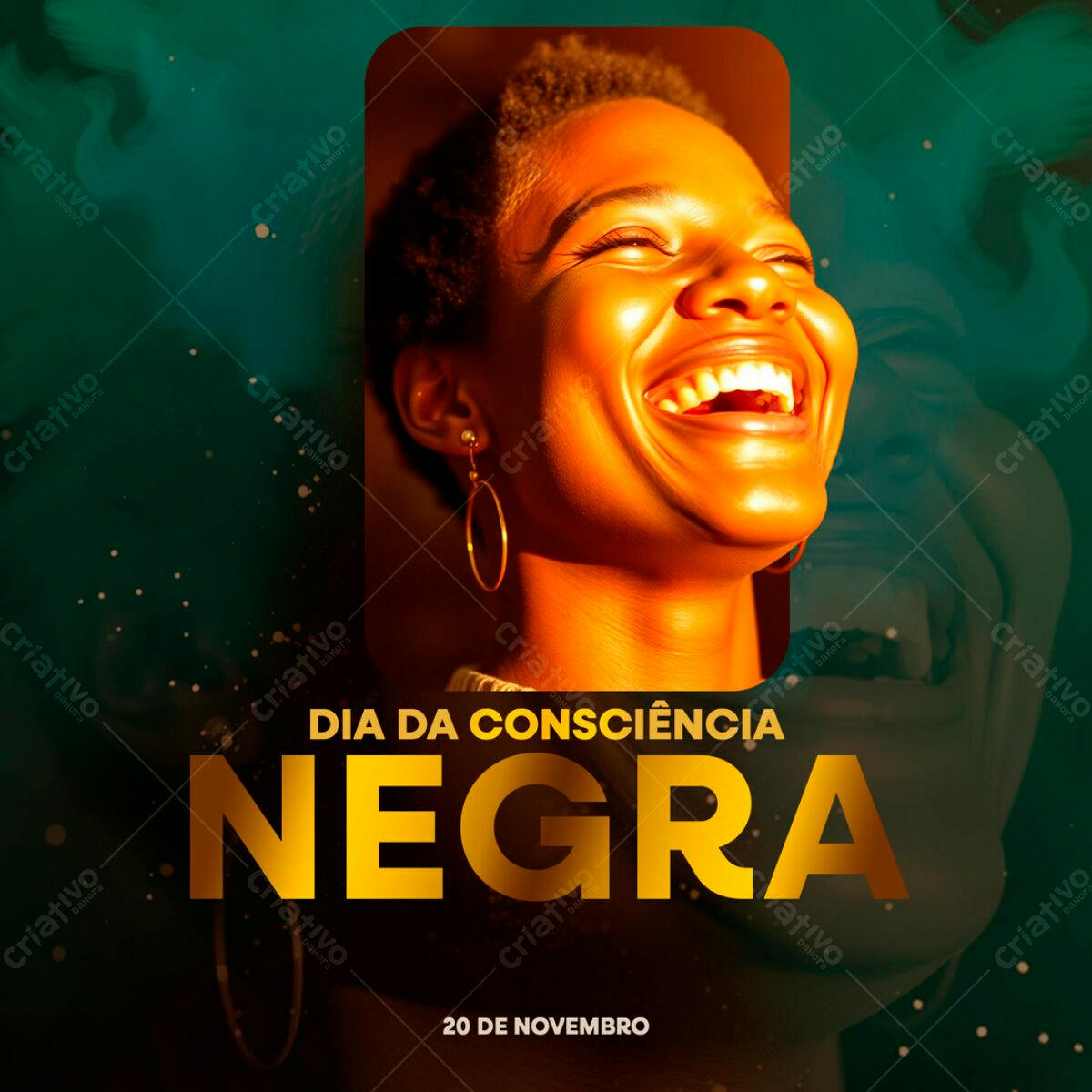 Flyer Dia da Consciência Negra PSD Editável