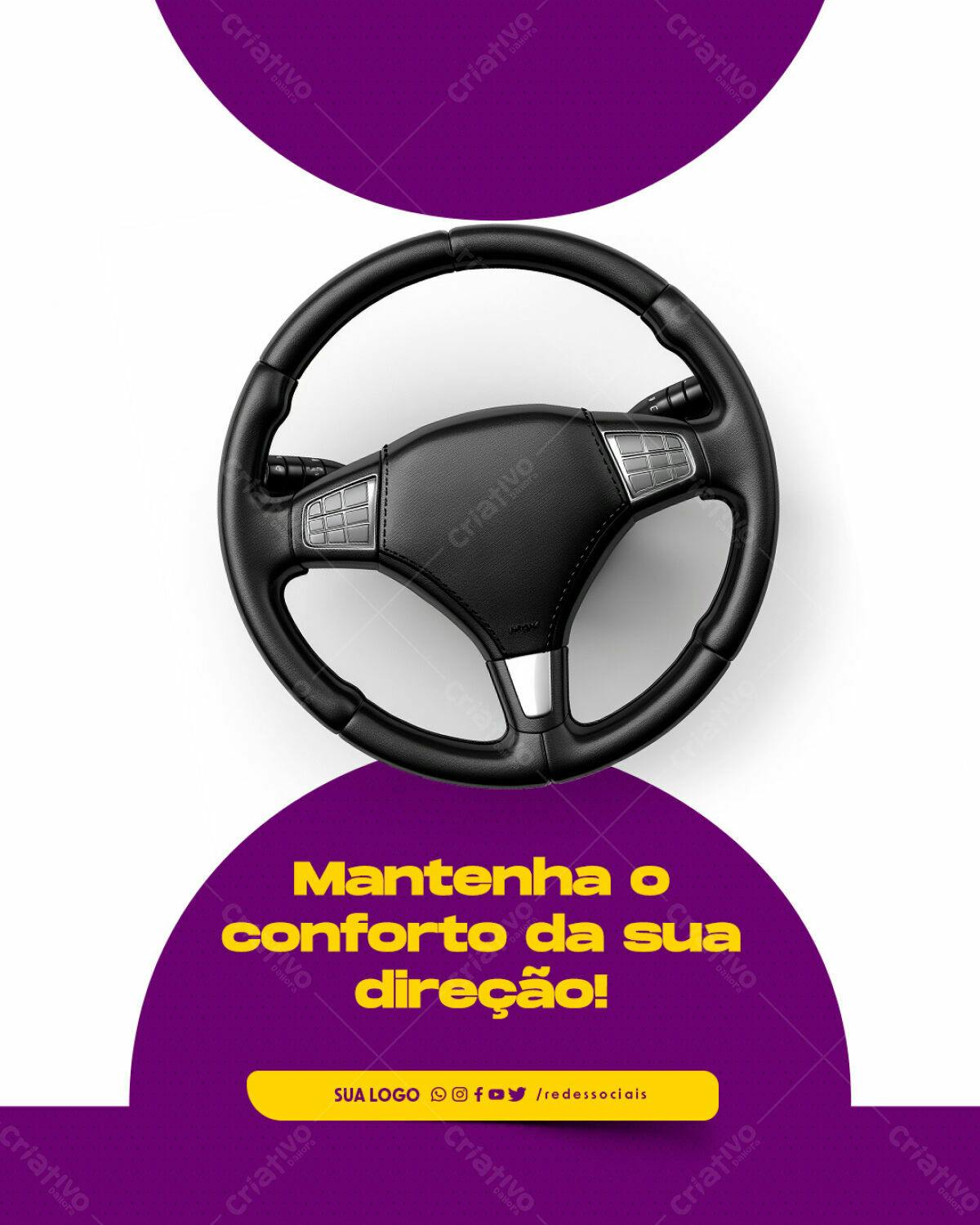 Post para Redes Sociais Voltado a Concessionárias PSD Editável