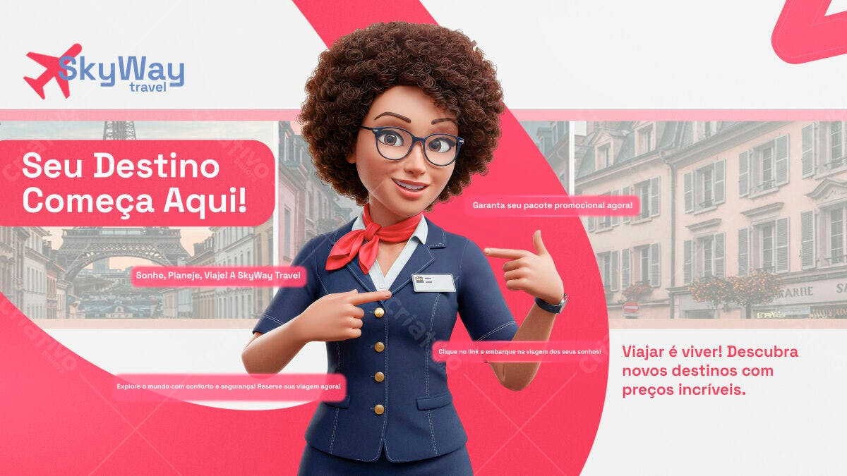 Banner Agência de Viagens PSD Editável