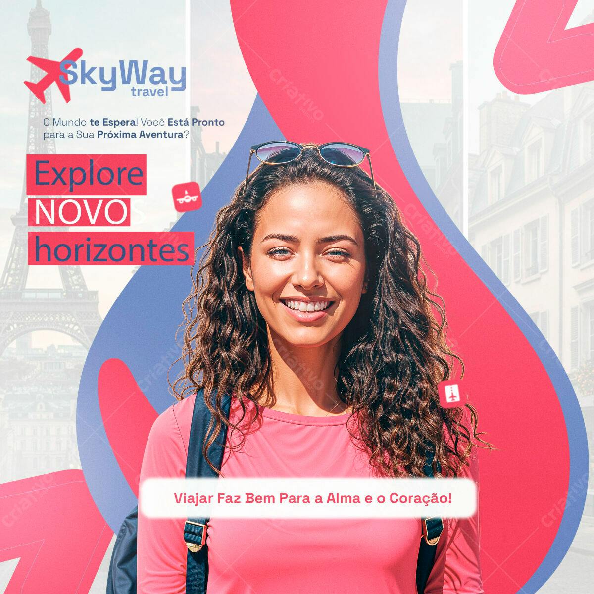 Flyer para Agência de Viagens PSD Editável