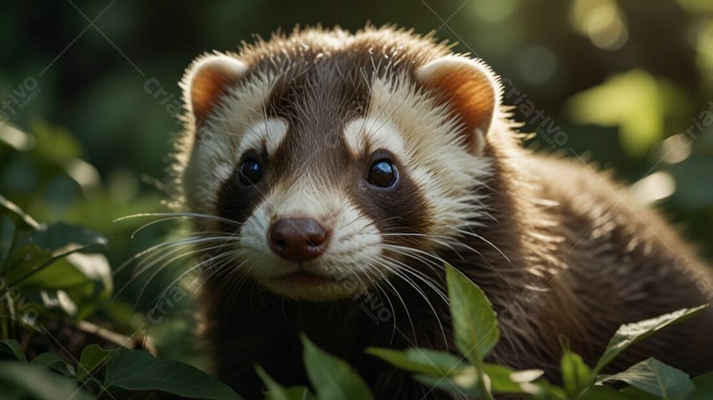 Imagem De Um Lindo E Encantador Filhotinho De Furão