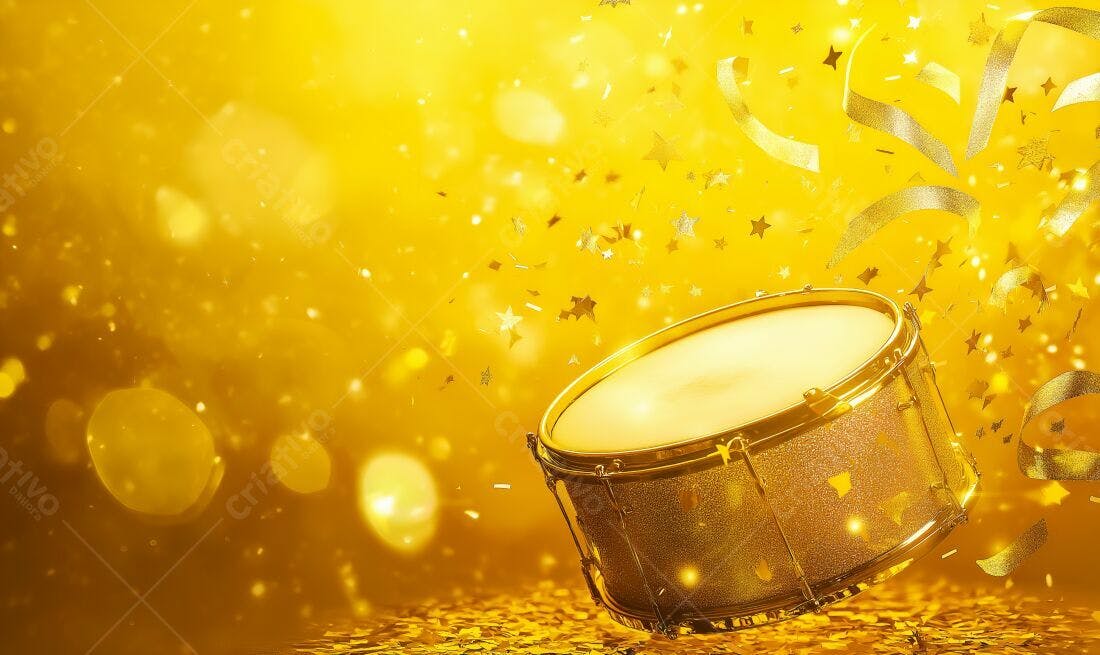 Tambor dourado em festa de Ano Novo