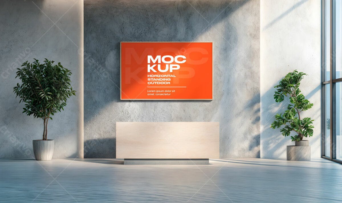 Mockup de Banner Horizontal para Recepção PSD Editável