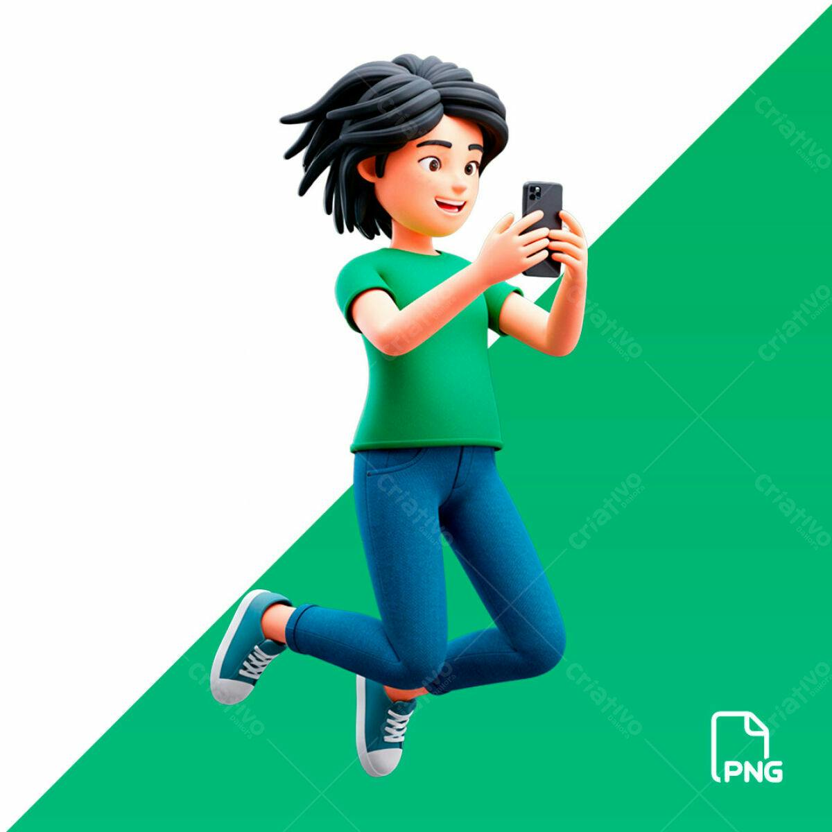 PSD Personagem 3D para Redes Sociais Editável