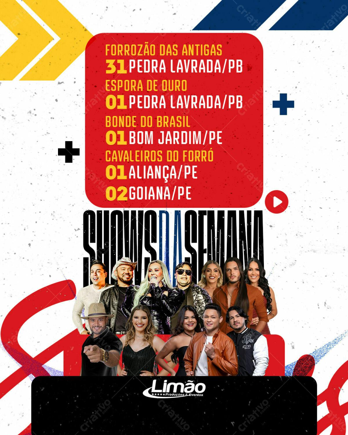 Flyer Shows da Semana PSD Editável