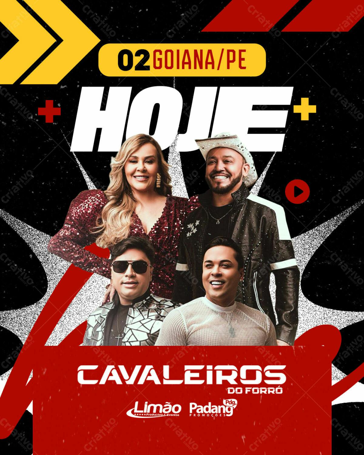Flyer Show Cavalheiros do Forró PSD Editável