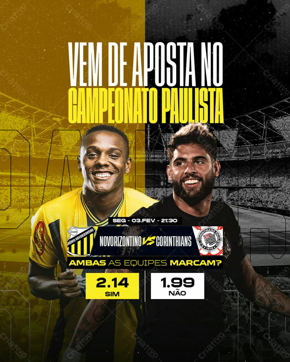 Jogo do Dia - Novorizontino X Corinthians