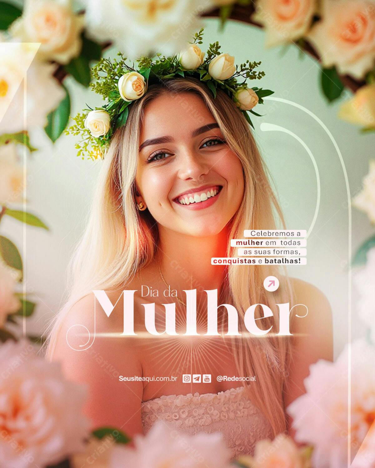 Flyer Dia Internacional da Mulher PSD Editável