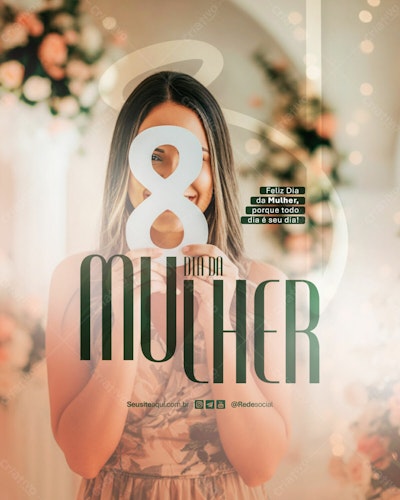 Flyer para o Dia Internacional da Mulher PSD Editável