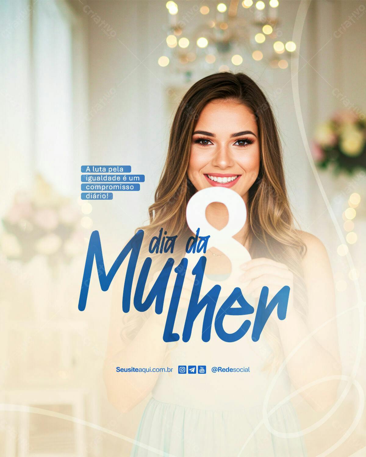 Flyer Dia Internacional da Mulher PSD Editável