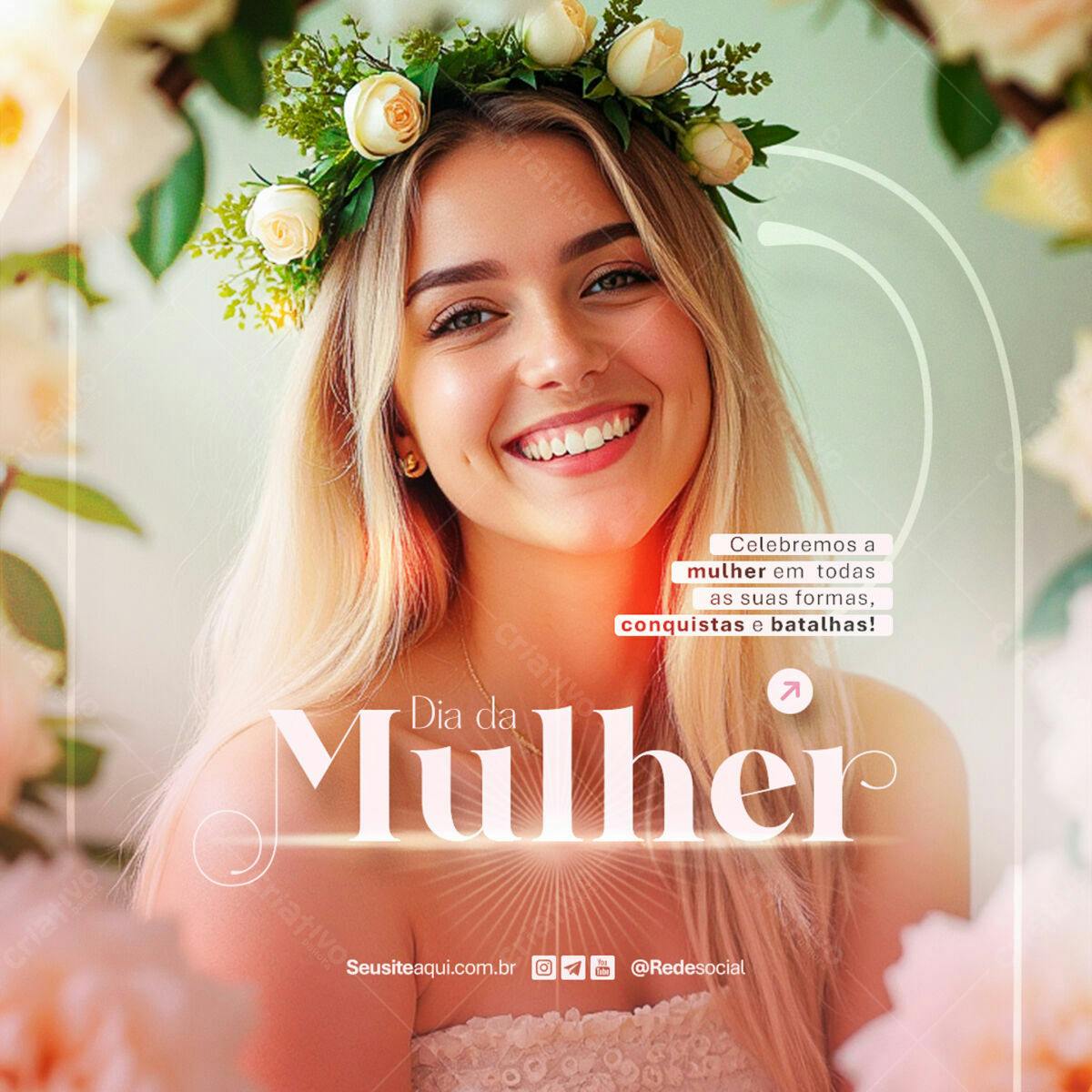 Postagem Dia Internacional da Mulher PSD Editável