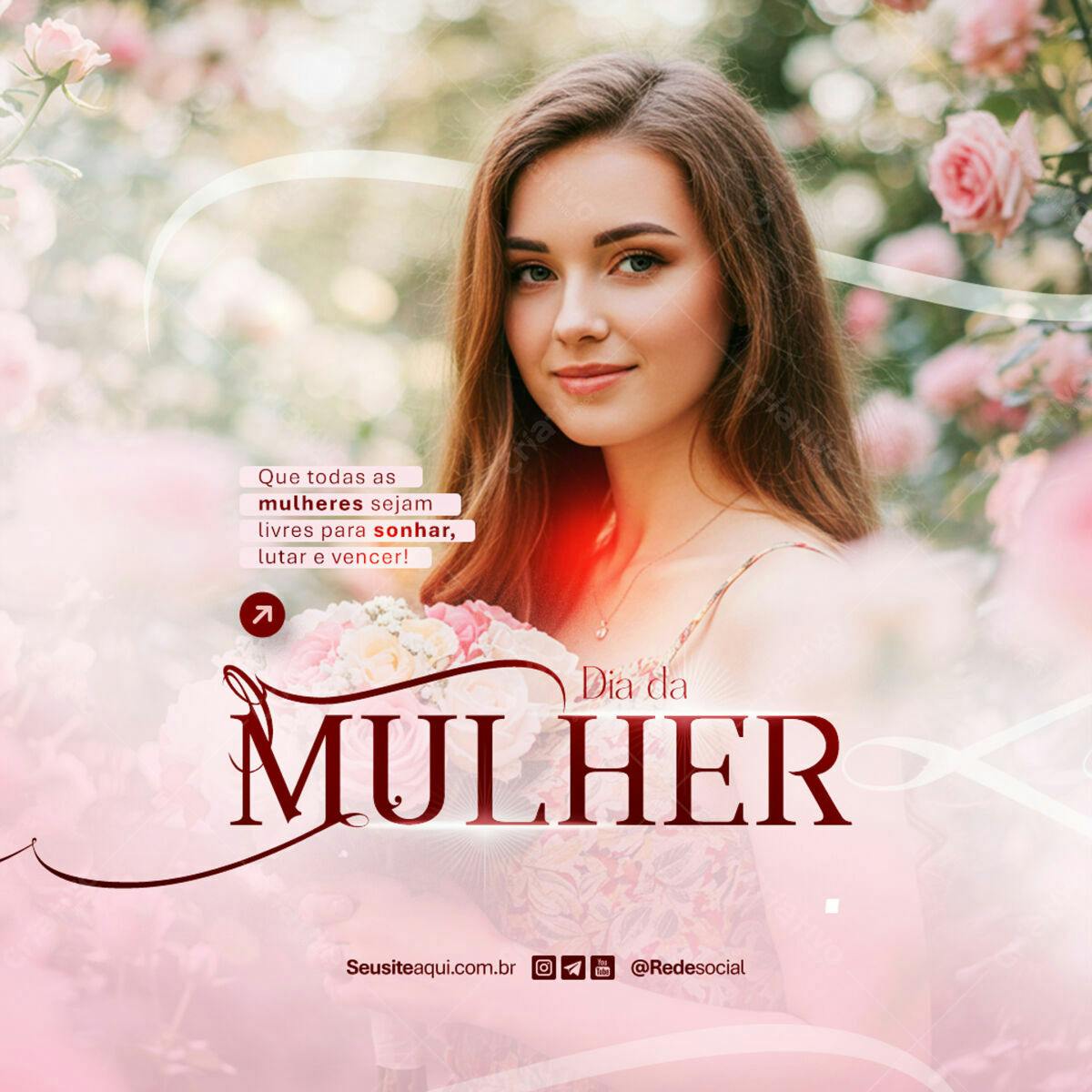 Postagem Dia Internacional da Mulher PSD Editável