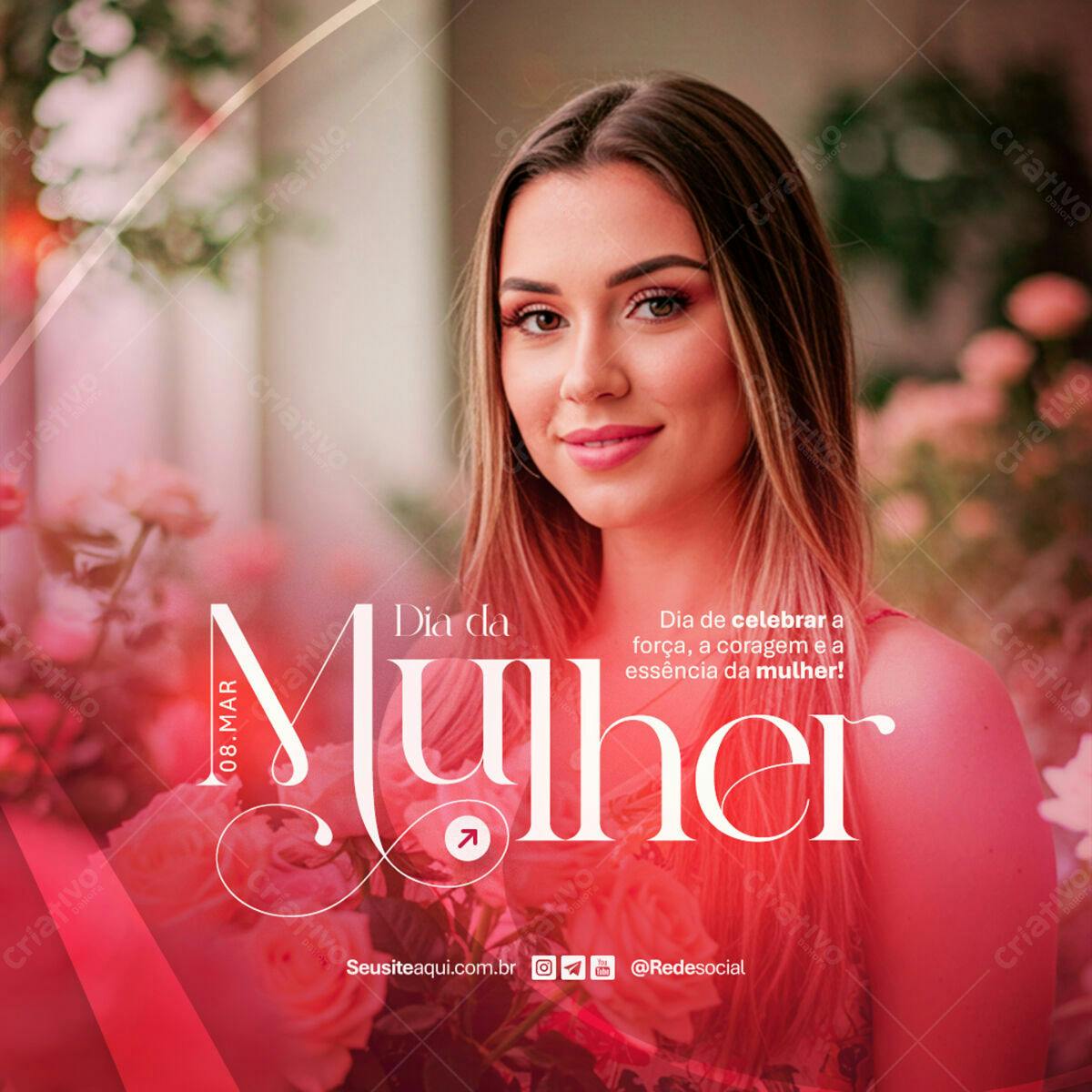 Postagem Dia Internacional da Mulher PSD Editável