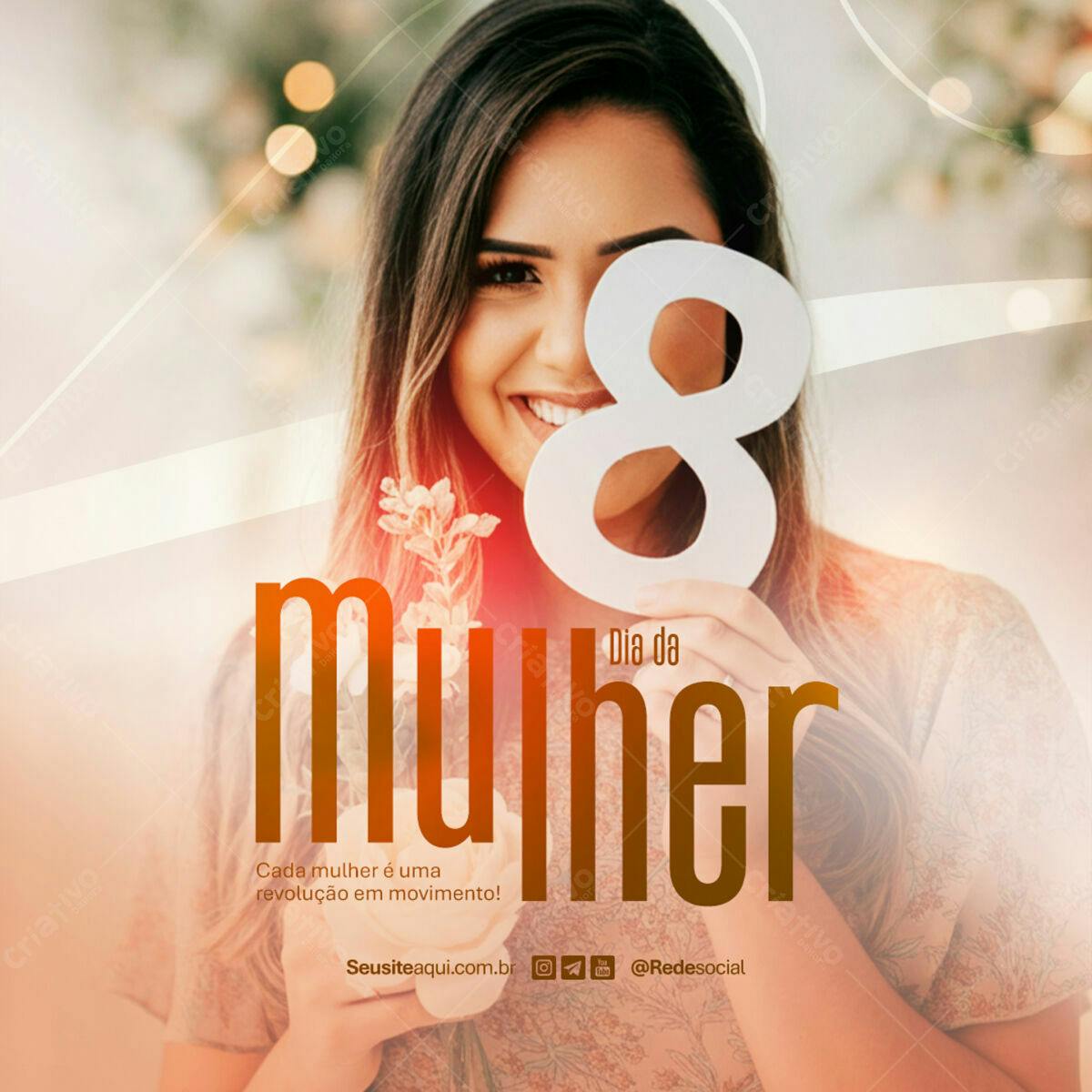 Postagem Dia da Mulher PSD Editável