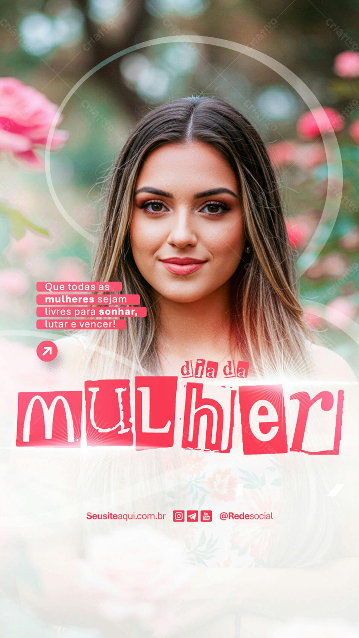 Flyer Dia Internacional da Mulher PSD Editável