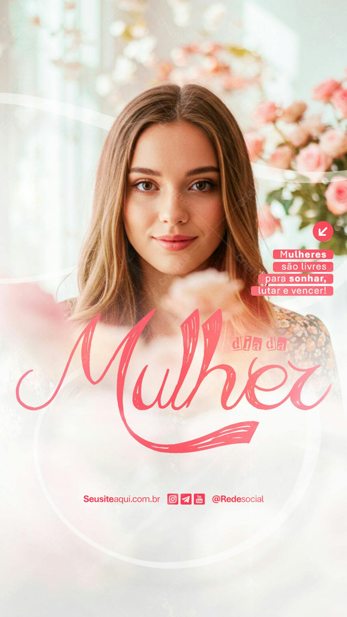 Flyer Dia Internacional da Mulher PSD Editável